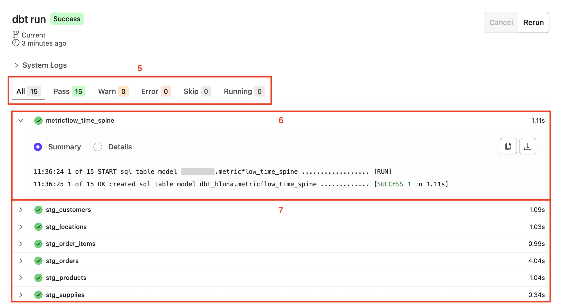 The Invocation History list displays a list of previous invocations in the IDE The Invocation History list displays a list of previous invocations in the IDE
